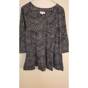 Denim & Company leopard top L